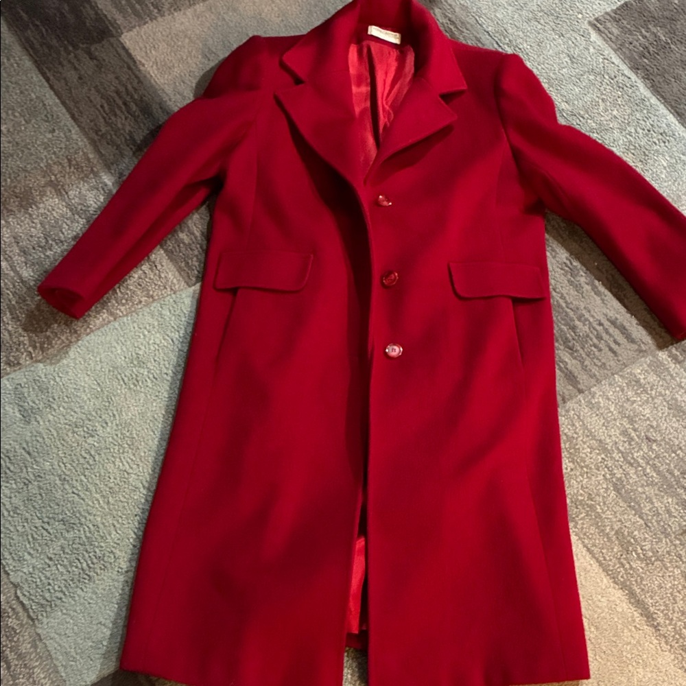 Vintage Made in USA  Red Coat